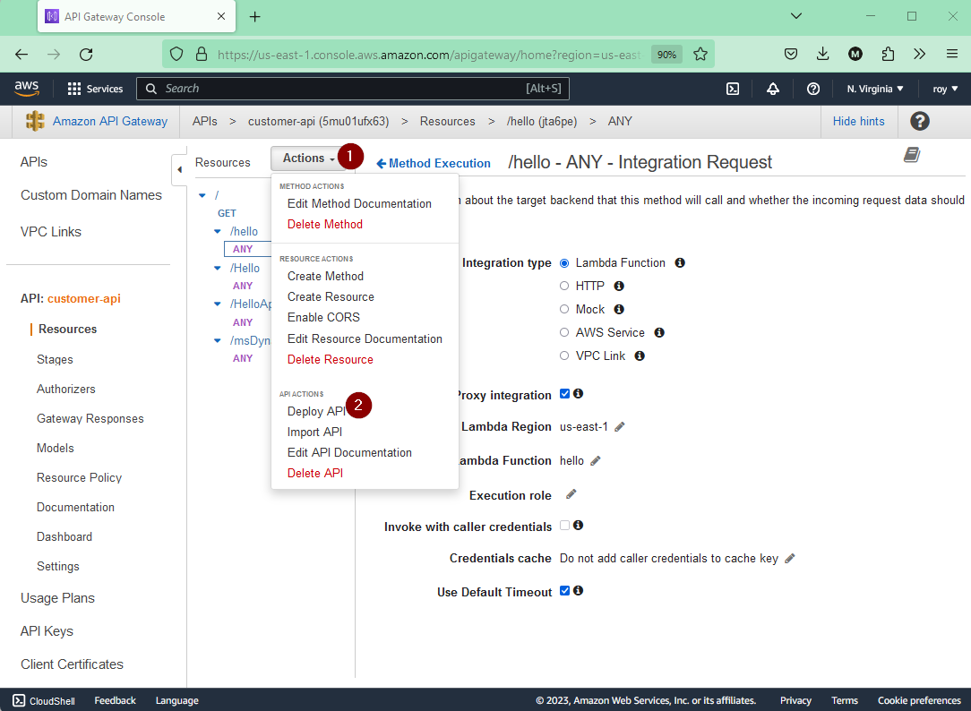 How to Setup Amazon API Gateway and Invoke a Lambda Function Deploy