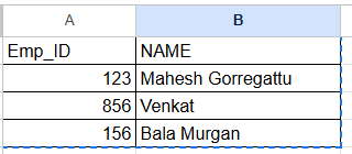 Data ingestion using Snowpipe and AWS Test Setup Sample CSV