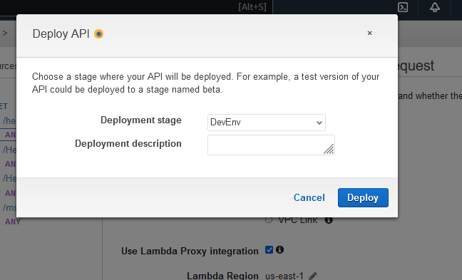 How to Setup Amazon API Gateway and Invoke a Lambda Function Deployment Stage