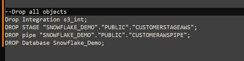 Data ingestion using Snowpipe and AWS Clean Up