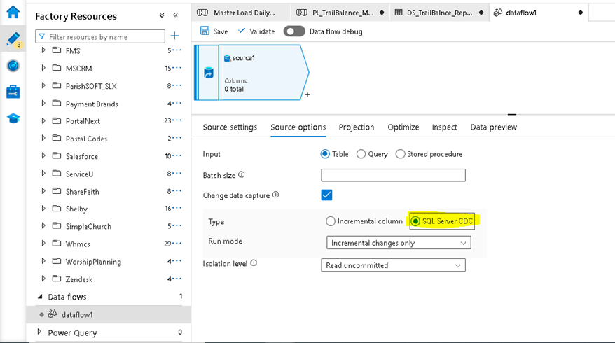 Change Data Capture Using Azure Data Factory Database Table Level