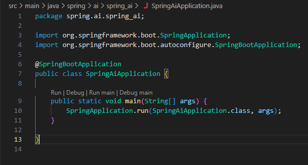 How to Leverage Spring AI Spring Boot Application Main Class