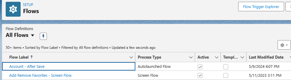 Salesforce Workflow Rules_ Process Builder_ and Flows List of Flows
