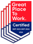 five great place to work logos for 5 years of XTIVIA certification