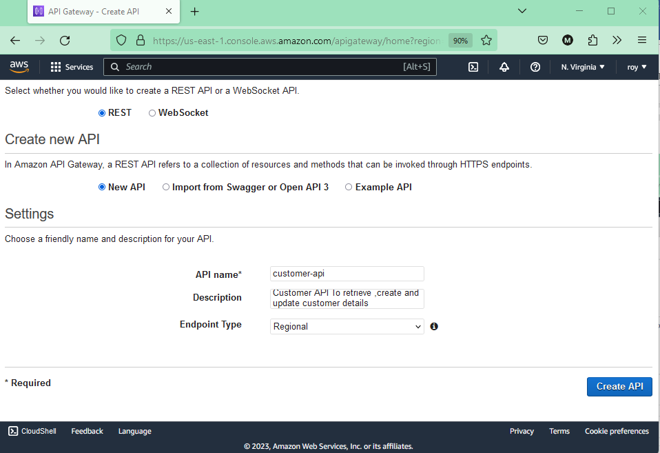 How to Setup Amazon API Gateway and Invoke a Lambda Function Create a New API