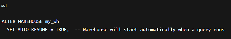 Snowflake Warehouse Cost Optimization Use Auto-Resume Only When Needed