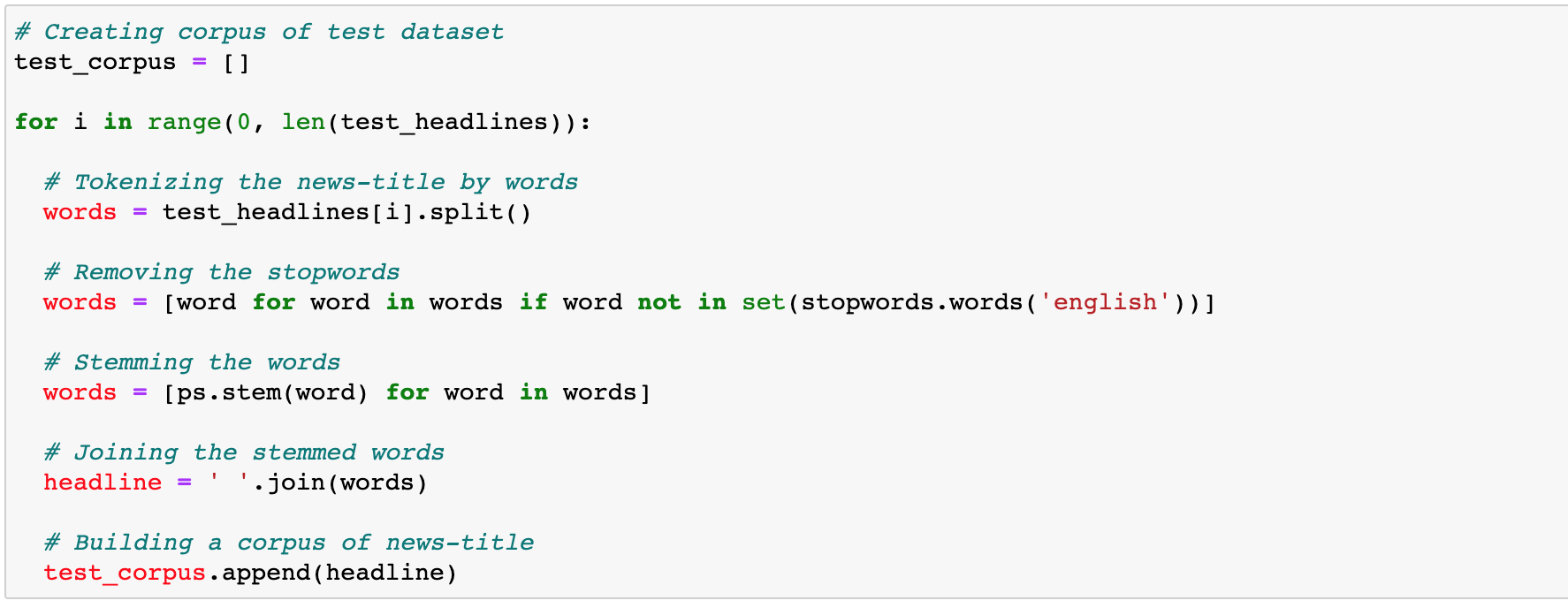 Sentiment Analysis Using Python Create Word Corpus