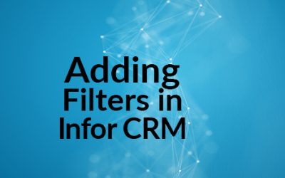 Adding Filters in Infor CRM