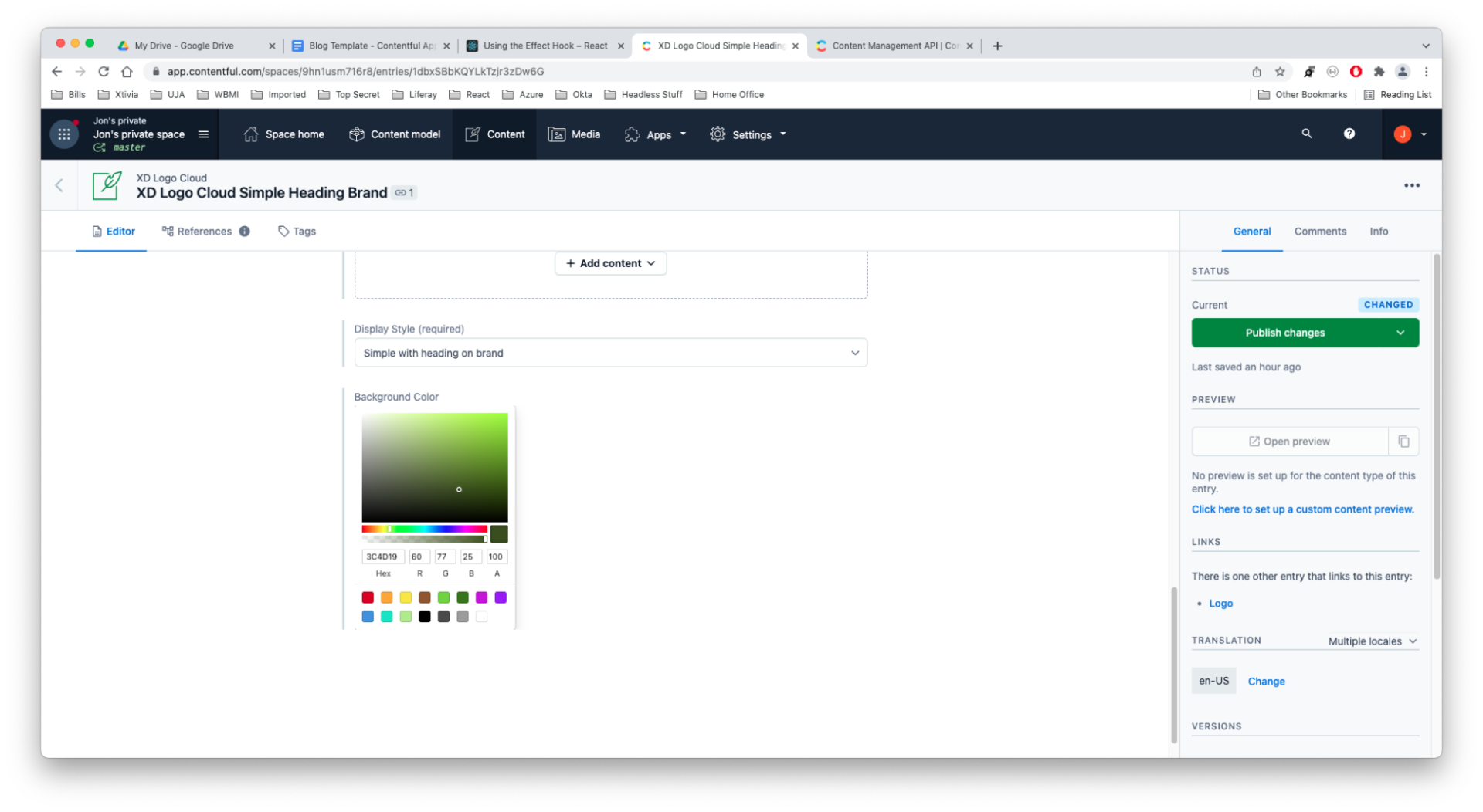 Contentful App Framework Tutorial - Color Picker Entry Editor