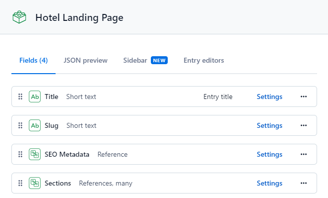 Contentful Content Model: Sample Assembly