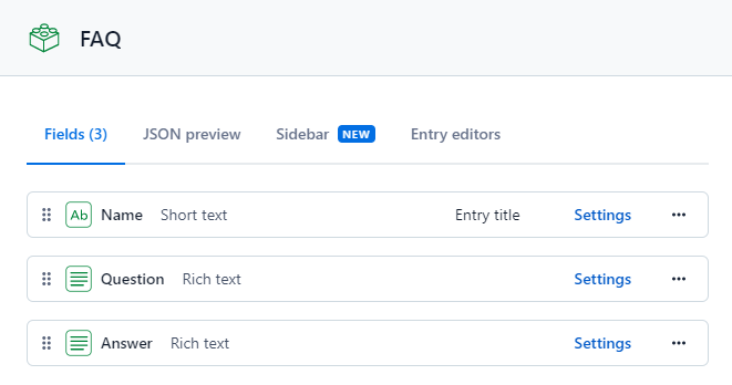 Contentful Content Model: Sample Topic