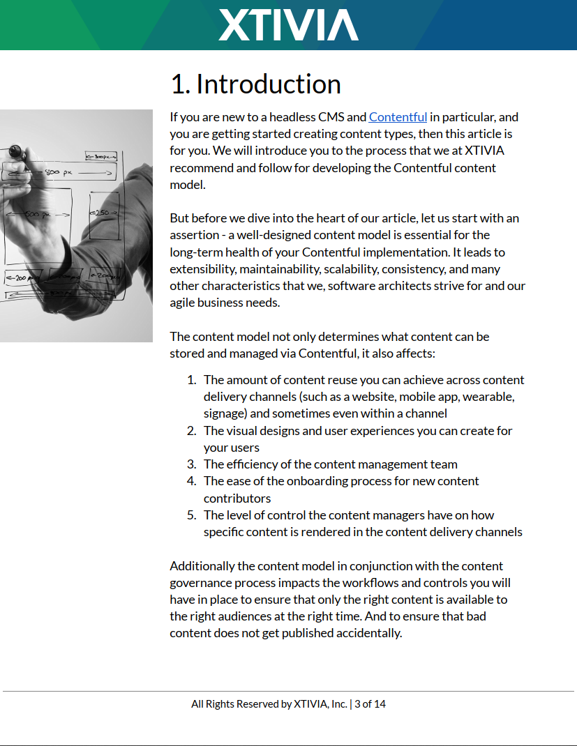 XTIVIA Contentful Content Modeling Process Resource | XTIVIA