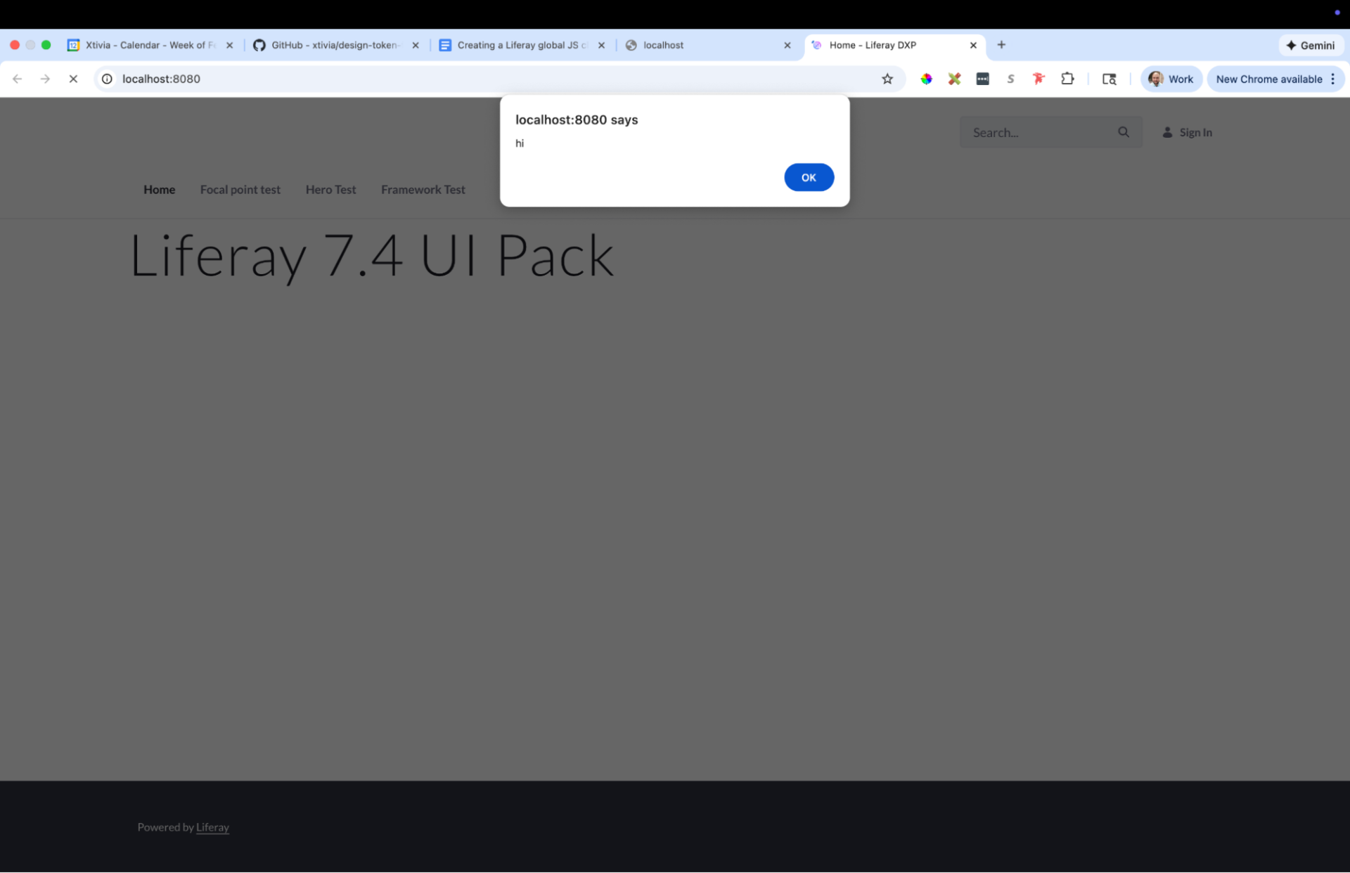 Creating a Liferay Global JS Client Extension with TypeScript and Webpack Open Local Environment