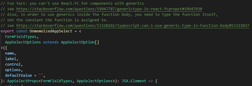 Custom Material UI Select Component Unmemoizedappselect function heading