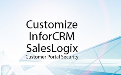 Customize InforCRM / SalesLogix customer portal security