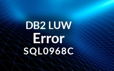 DB2 LUW Error Message: SQL0968C