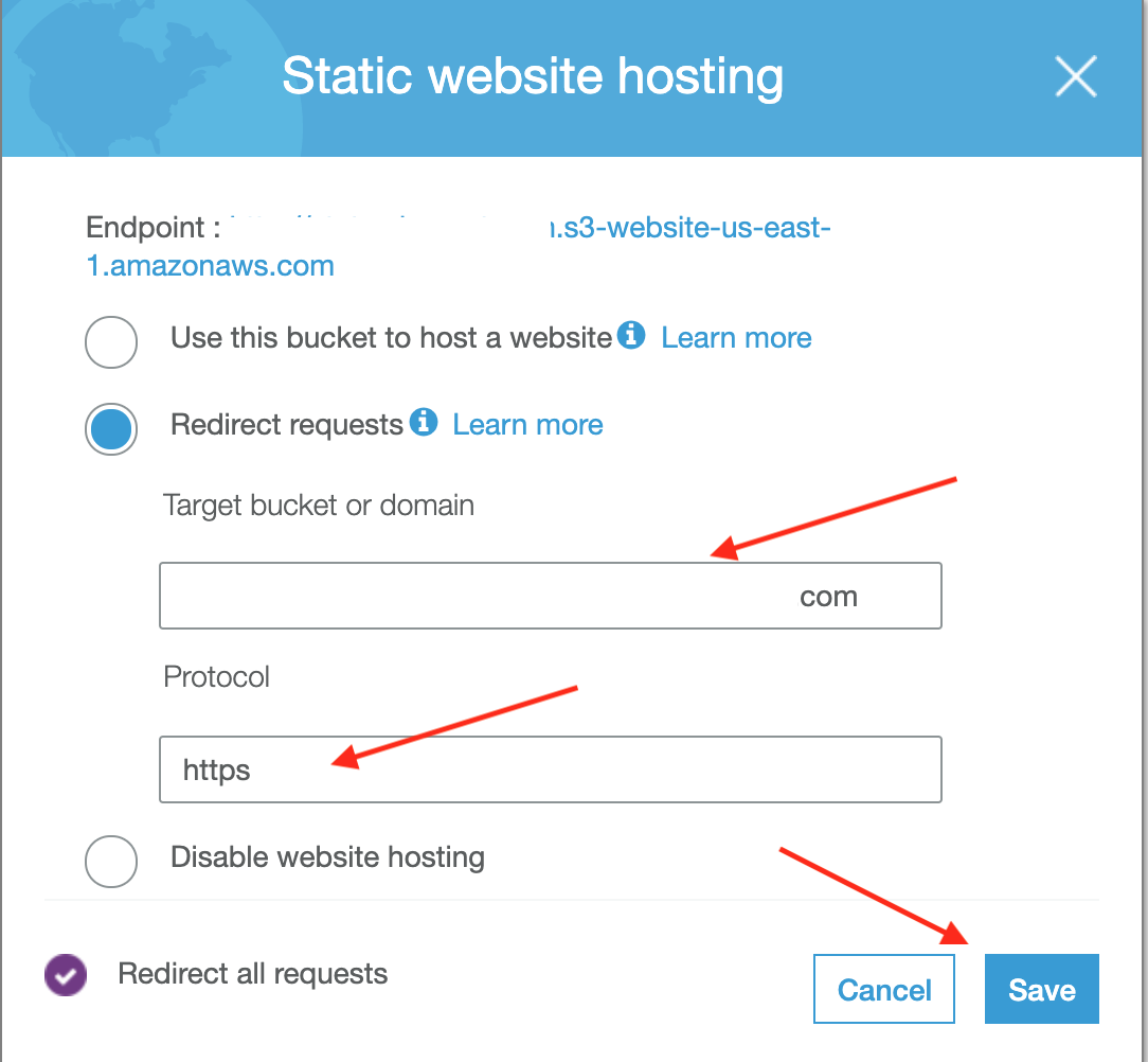 DNS incoming requests bucket directs protocol