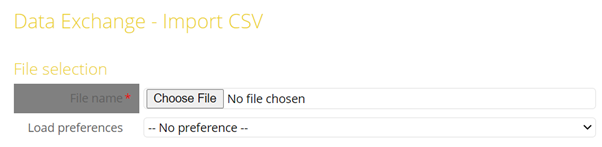 Data Exchange In TIBCO EBX screenshot import csv