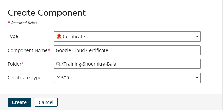 Dell Boomi GCP Integration - import certificate