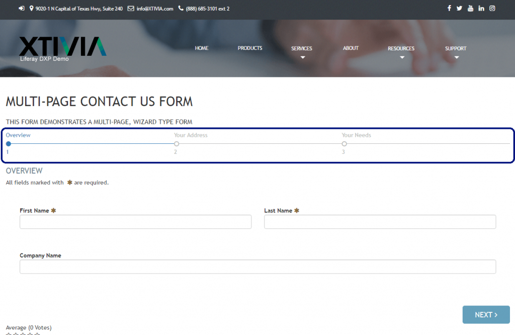 Multi-Page, Liferay Form Wizard 