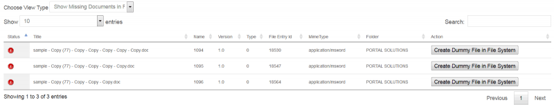 Missing Documents Exist