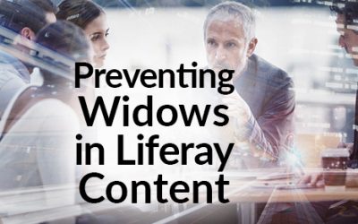 Preventing Widows in Liferay Content