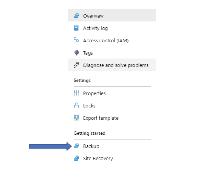 How to Use Azure Backup Services Recovery Services Vault Blade 1.4