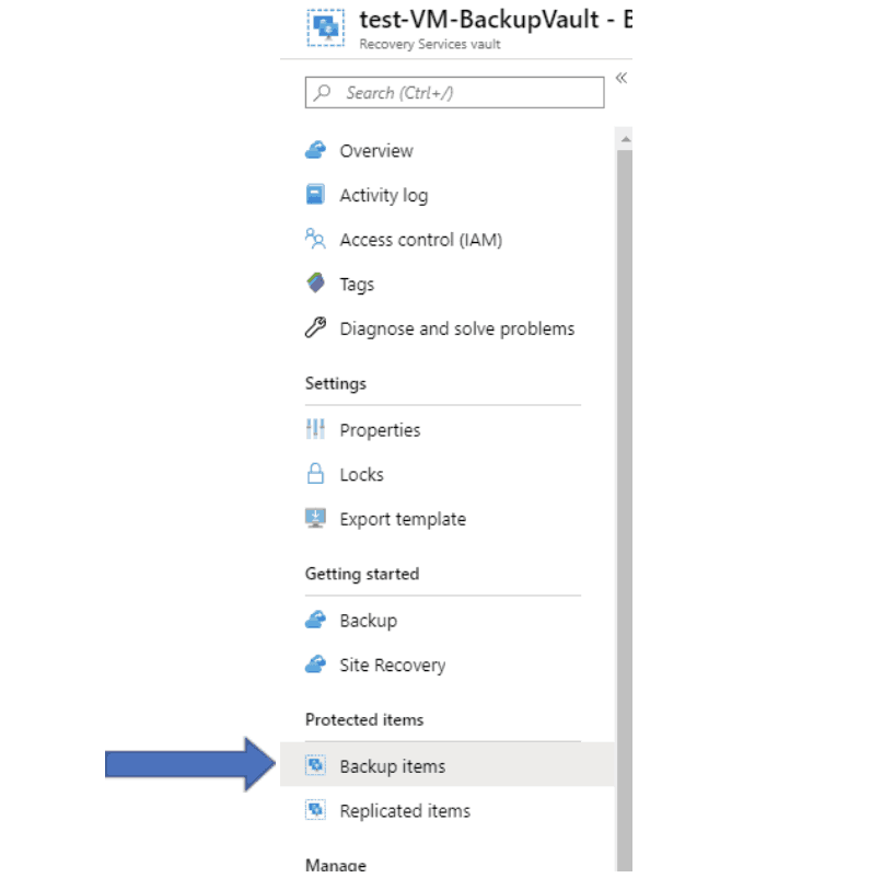 How to Use Azure Backup Services Recovery Services Vault Blade 1.9