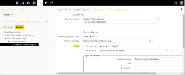 Workflow Modeling in TIBCO EBX Screenshot