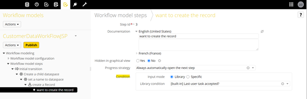 Workflow Modeling in TIBCO EBX Screenshot