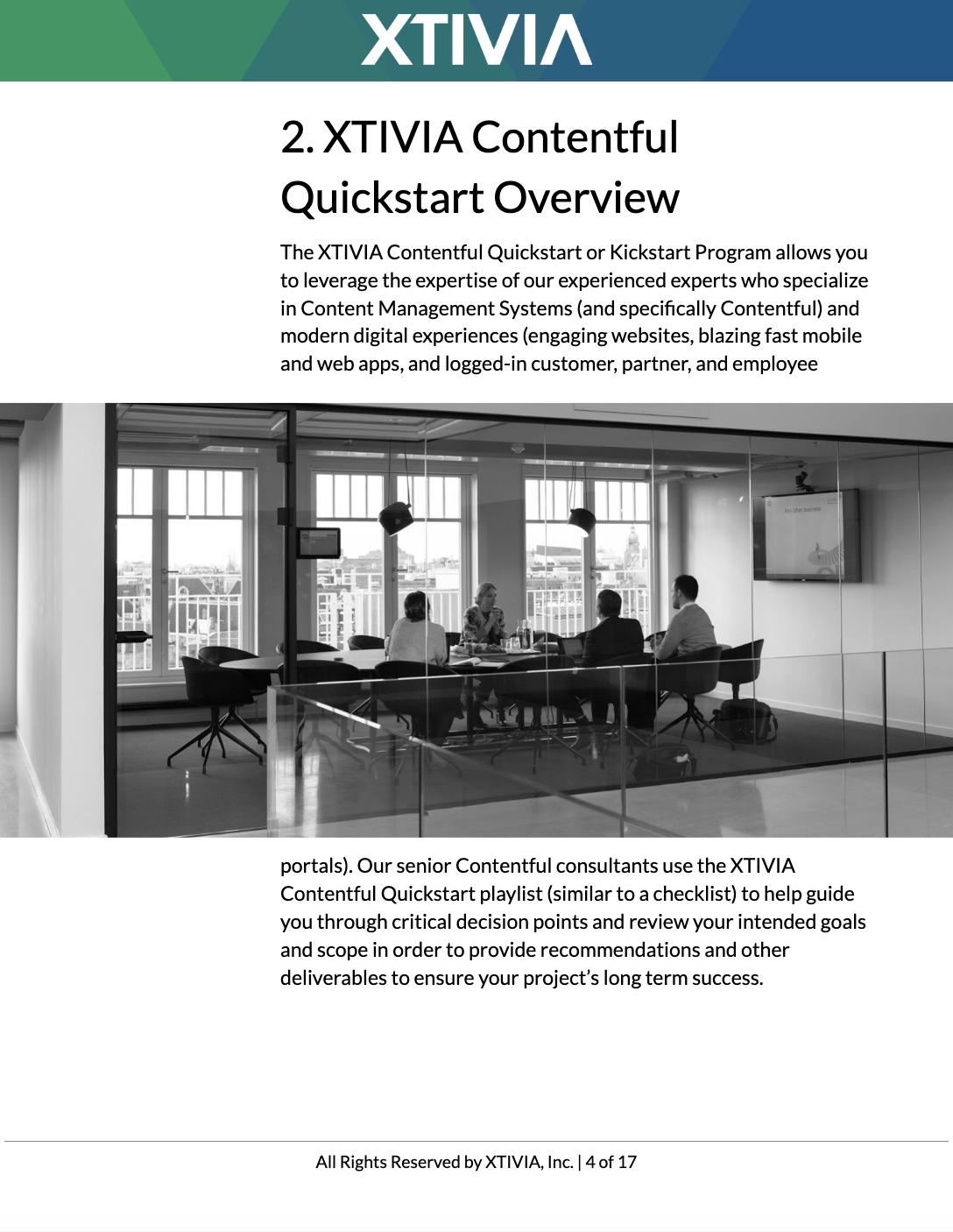 XTIVIA Contentful Quickstart Checklist eBook preview page