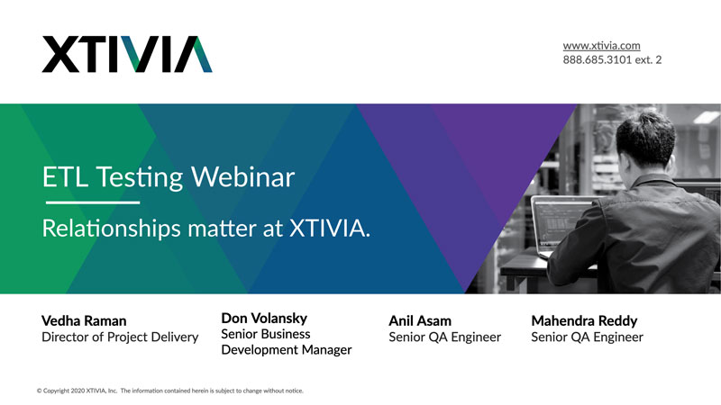 ETL Testing Webinar