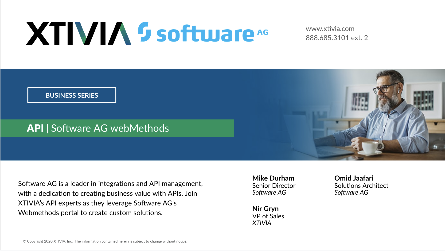 XTIVIA Webinar SoftwareAG API webMethods Demo