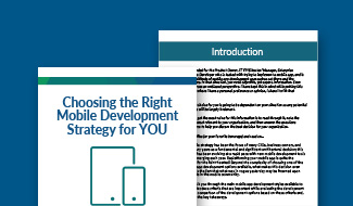 eBook Choosing the Right Mobile Strategy for You