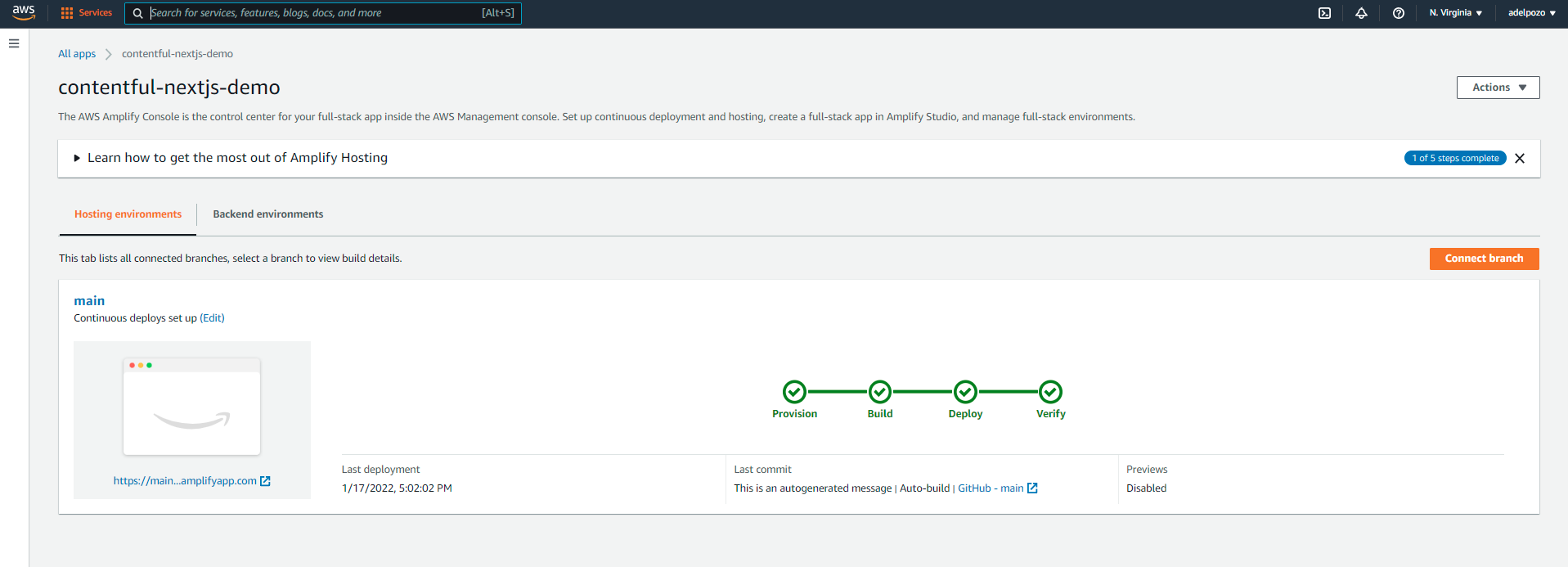 AWS Amplify Contentful NextJS tutorial