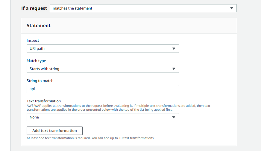 AWS Amplify Contentful NextJS tutorial create rule screenshot