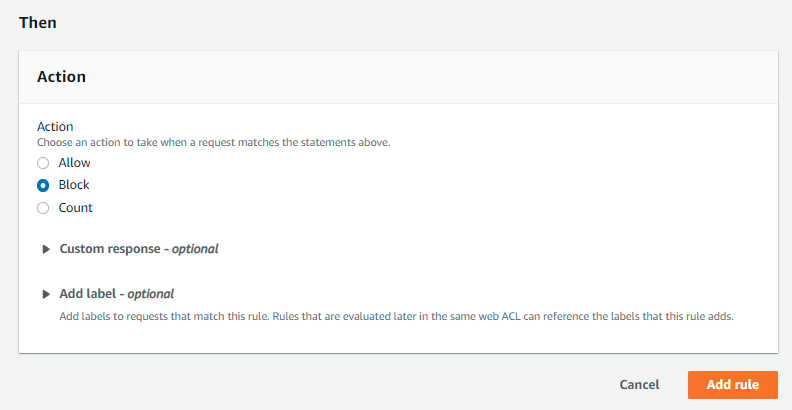 AWS Amplify Contentful NextJS tutorial create rule screenshot