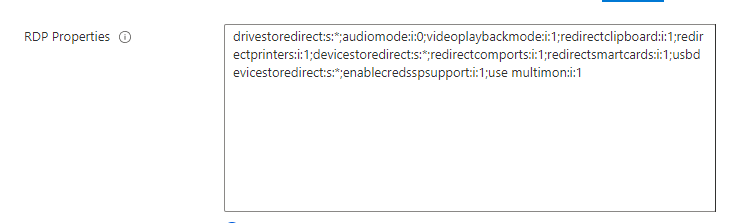 Azure Virtual Desktop Advanced RDP Properties