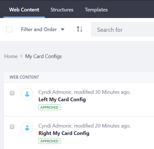 create config web content folders