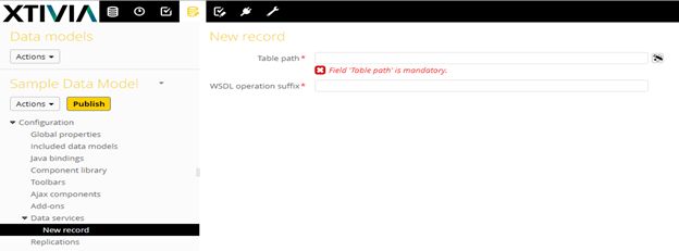 data services table path