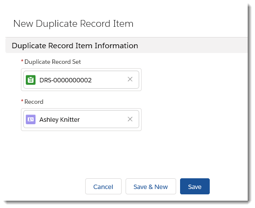 duplicate record items account contact merge