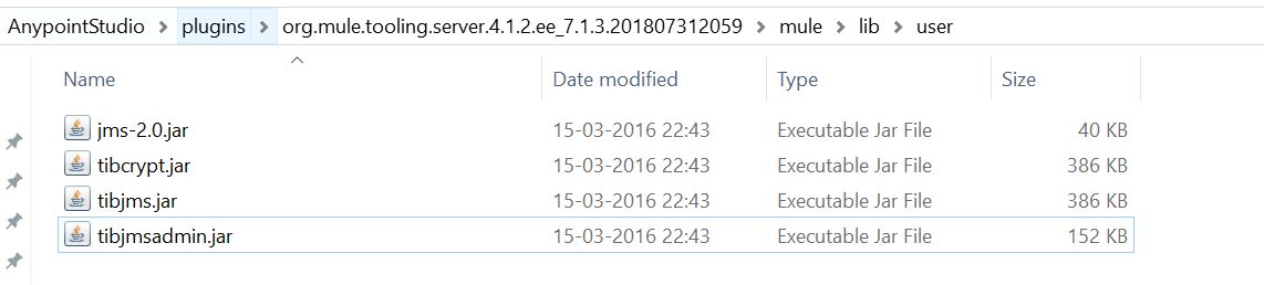 jars anypoint studio