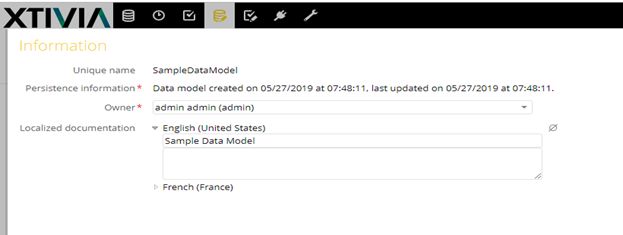 metadata of data model