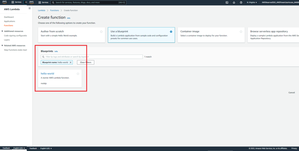 Creating a Lambda NodeJS Function with an AWS API Gateway