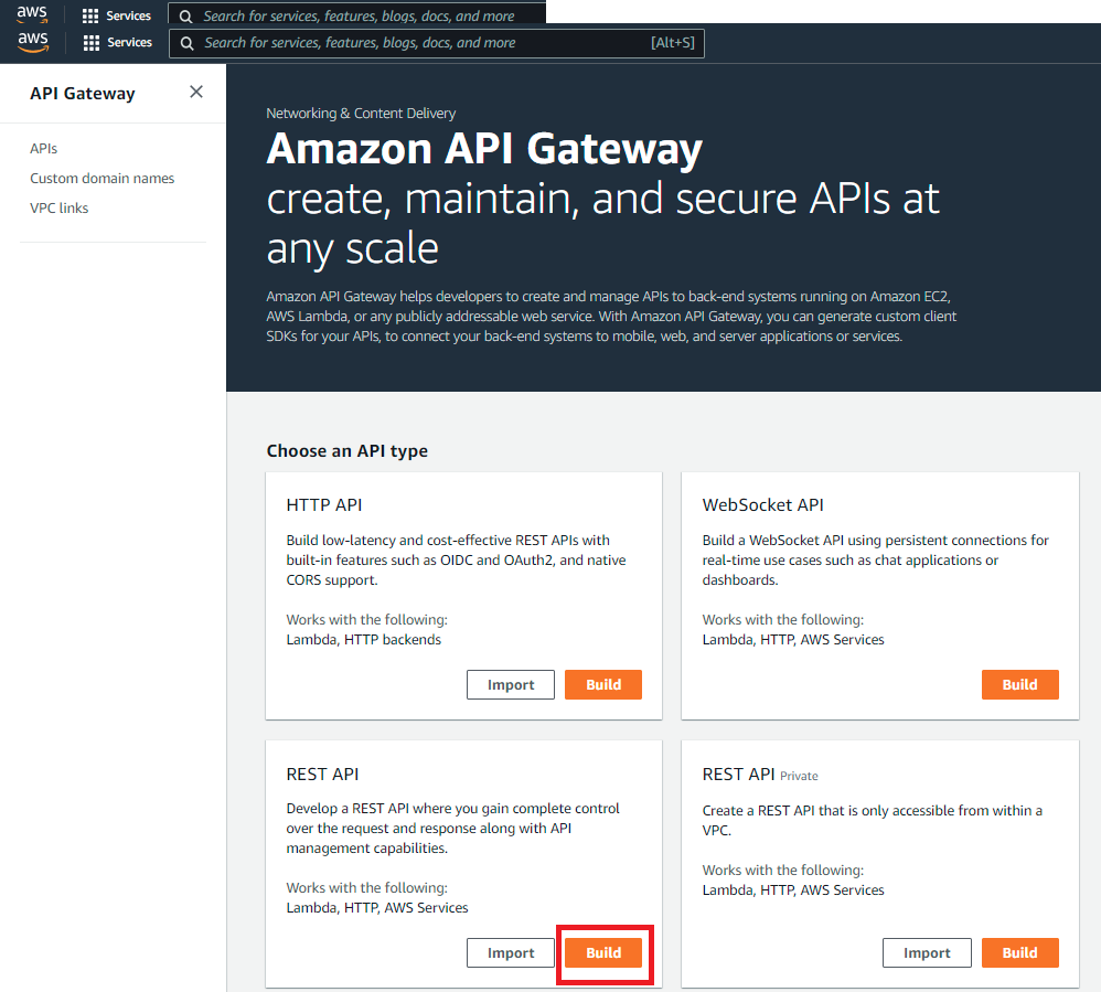 NodeJS AWS Lamda API Gateway tutorial rest API build screenshot