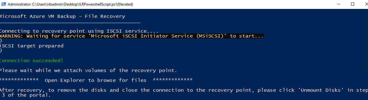 powershell file recover screen